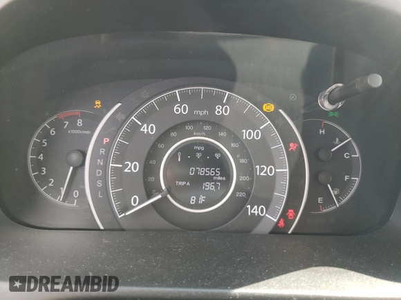 2016 Honda CR-V SE with VIN 2HKRM4H48GH726163, listed as a Copart auction lot 54677685 with 78,565 mi miles and Salvage Title. Bid and sale history available at carsss.com. Image 9.