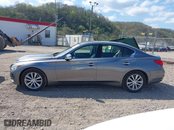 2014 Infiniti Q50 Premium with VIN JN1BV7AR4EM700333, listed as a IAAI auction lot 42109470 with 91,408 mi miles. Bid and sale history available at carsss.com. Image 15.
