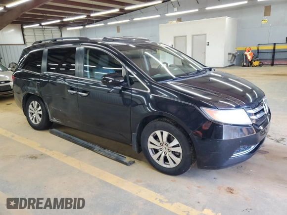 2014 Honda Odyssey EX-L with VIN 5FNRL5H66EB105932, listed as a Copart auction lot 49734905 with 222,723 mi miles and Salvage Title. Bid and sale history available at carsss.com. Image 4.