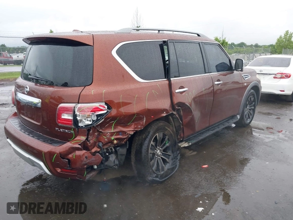 2018 Nissan Armada Platinum with VIN JN8AY2NE6J9731093, listed as a IAAI auction lot 42313252 with 125,617 mi miles and . Bid and sale history available at DreamBid. Image 4.