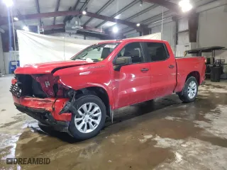 2020 Chevrolet Silverado 1500 Custom with VIN 1GCPYBEH1LZ328352, listed as a Copart auction lot 42293585 with 57,728 mi miles and Salvage Title. Bid and sale history available at carsss.com. Image 1.