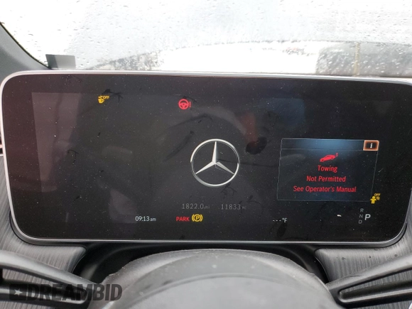 2023 Mercedes-Benz EQS with VIN 4JGDM2EB7PA024100, listed as a Copart auction lot 43648184 with 11,833 mi miles and Salvage Title. Bid and sale history available at carsss.com. Image 9.