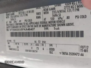 2015 Ford Transit с VIN 1FTSW3XV5FKA48407, выставлен на аукционе IAAI как лот 41359013 с пробегом 145 120 миль миль и . История ставок и продаж доступна на DreamBid. Изображение 9.