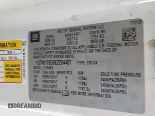 2014 GMC Sierra 1500 z VIN 1GTN1TEC8EZ204457, wystawiony jako Copart lot #84586144 z przebiegiem 96 113 mil mil oraz Szkoda całkowita • Salvage title. Historia ofert i sprzedaży dostępna na DreamBid. Obrazek 12.