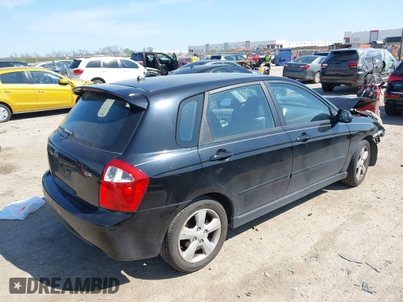 2008 Kia Spectra with VIN KNAFE162385016733, listed as a IAAI auction lot 41924912 with 159,856 mi miles. Bid and sale history available at carsss.com. Image 4.