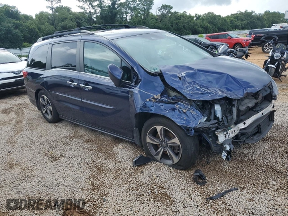 2019 Honda Odyssey Touring z VIN 5FNRL6H8XKB027156, wystawiony jako Copart lot #60735455 z przebiegiem 100 044 mil mil oraz Szkoda całkowita • Salvage title. Historia ofert i sprzedaży dostępna na DreamBid. Obrazek 4.