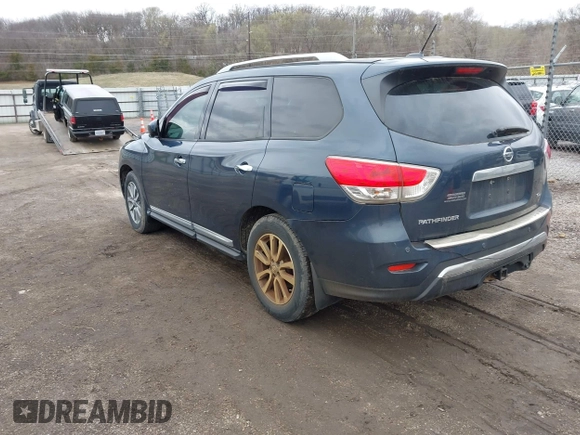 2015 Nissan Pathfinder SL with VIN 5N1AR2MN5FC622513, listed as a IAAI auction lot 41953545 with 183,339 mi miles and . Bid and sale history available at DreamBid. Image 3.