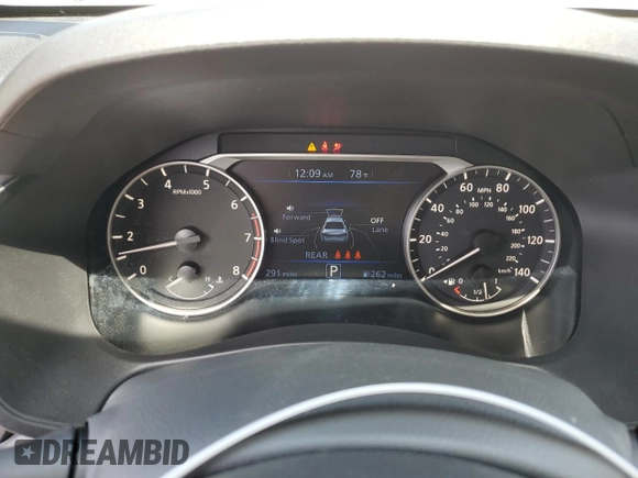2025 Nissan Altima SV with VIN 1N4BL4DV9SN369349, listed as a Copart auction lot 53824945 with 291 mi miles and Clean Title. Bid and sale history available at DreamBid. Image 9.