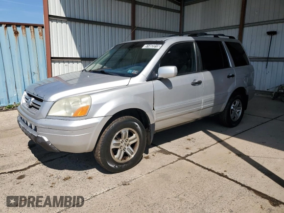 2005 Honda Pilot EX-L with VIN 5FNYF18525B053461, listed as a Copart auction lot 51463315 with 199,458 mi miles and Salvage title. Bid and sale history available at DreamBid. Image 1.