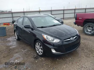 2013 Hyundai Accent GLS with VIN KMHCU4AE9DU379870, listed as a IAAI auction lot 41534029 with 102,610 mi miles. Bid and sale history available at carsss.com. Image 1.
