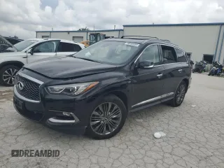 2019 Infiniti QX60 Luxe with VIN 5N1DL0MM2KC510398, listed as a Copart auction lot 60469365 with 130,117 mi miles and Salvage title. Bid and sale history available at DreamBid. Image 1.