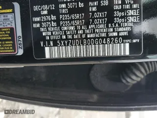 2013 Hyundai Santa Fe Sport with VIN 5XYZUDLB0DG048260, listed as a Copart auction lot 53849625 with 150,901 mi miles and Clean Title. Bid and sale history available at carsss.com. Image 12.