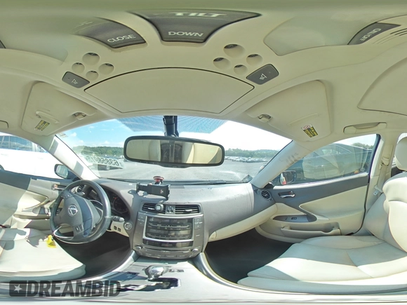 2009 Lexus IS 250 with VIN JTHCK262X92029131, listed as a Copart auction lot 63858915 with 129,451 mi miles and Salvage title. Bid and sale history available at DreamBid. Image 14.
