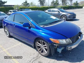 2008 Honda Civic Cpe Si with VIN 2HGFG21558H703002, listed as a IAAI auction lot 41939750 with 155,156 mi miles. Bid and sale history available at carsss.com. Image 1.