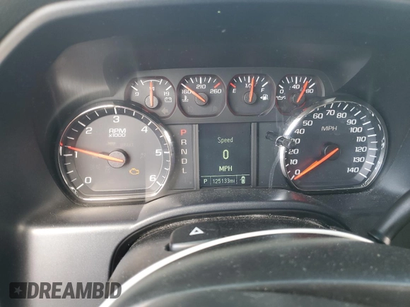 2018 Chevrolet Silverado 1500 Custom with VIN 3GCPCPEH0JG134579, listed as a Copart auction lot 50581845 with 125,133 mi miles and Salvage Title. Bid and sale history available at DreamBid. Image 9.