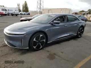 2024 Lucid Air Touring with VIN 50EA1TEA0RA009644, listed as a Copart auction lot 82049284 with 2,732 mi miles and Salvage Title. Bid and sale history available at carsss.com. Image 1.
