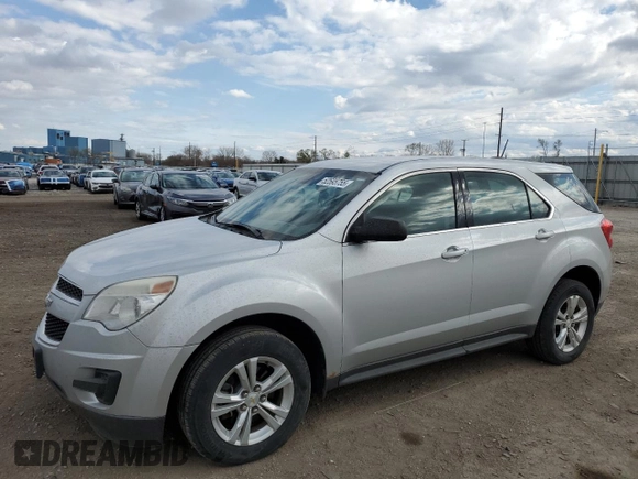 2015 Chevrolet Equinox LS with VIN 2GNALAEK3F6124508, listed as a Copart auction lot 52595755 with 156,826 mi miles and Salvage Title. Bid and sale history available at DreamBid. Image 1.