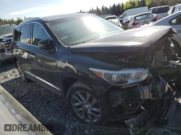 2015 Infiniti QX60 z VIN 5N1AL0MM7FC518165, wystawiony jako Copart lot #56106235 z przebiegiem 131 762 mil mil oraz Szkoda całkowita • Salvage title. Historia ofert i sprzedaży dostępna na DreamBid. Obrazek 4.