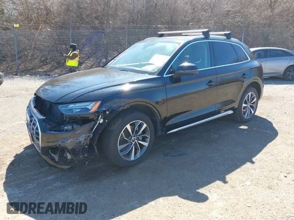 2021 Audi Q5 Premium Plus with VIN WA1BAAFY0M2018978, listed as a IAAI auction lot 41827330 with 72,730 mi miles. Bid and sale history available at carsss.com. Image 18.