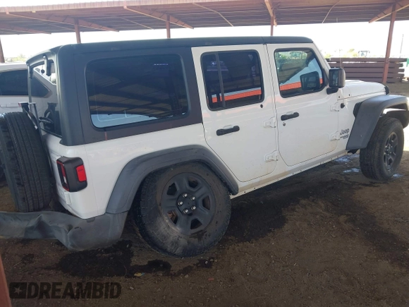 2020 Jeep Wrangler Unlimited Sport S z VIN 1C4HJXDG3LW188241, wystawiony jako IAAI lot #42371324 z przebiegiem 86 216 mil mil oraz . Historia ofert i sprzedaży dostępna na DreamBid. Obrazek 4.