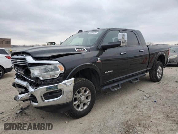 2019 Ram 2500 Laramie with VIN 3C6UR5NL8KG685586, listed as a Copart auction lot 82000234 with 66,187 mi miles and Salvage Title. Bid and sale history available at carsss.com. Image 1.