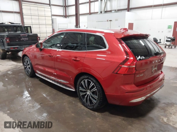 2022 Volvo XC60 Recharge Plug-In Hybrid Inscription with VIN YV4BR0DL2N1955142, listed as a IAAI auction lot 41565871 with 48,885 mi miles. Bid and sale history available at carsss.com. Image 3.