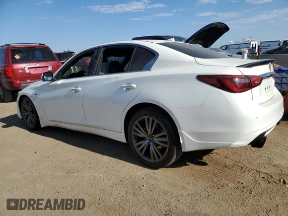 2020 Infiniti Q50 Luxe with VIN JN1EV7AR0LM253462, listed as a Copart auction lot 64016965 with 47,442 mi miles and Non repairable. Bid and sale history available at DreamBid. Image 2.