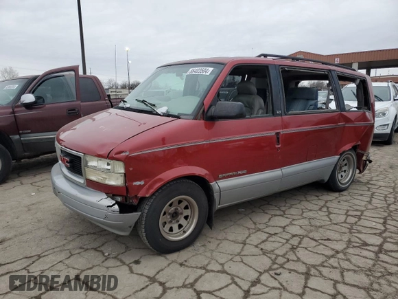 1997 GMC Safari z VIN 1GKEL19WXVB530471, wystawiony jako Copart lot #86403504 z przebiegiem Nie podano mil oraz Szkoda całkowita • Salvage title. Historia ofert i sprzedaży dostępna na DreamBid. Obrazek 1.
