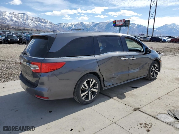 2019 Honda Odyssey Elite with VIN 5FNRL6H90KB007121, listed as a Copart auction lot 47664015 with 20,658 mi miles and Salvage Title. Bid and sale history available at carsss.com. Image 3.
