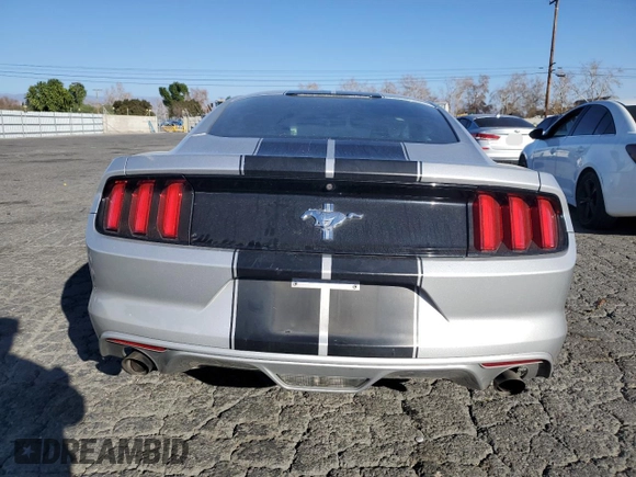 2017 Ford Mustang V6 with VIN 1FA6P8AM7H5309961, listed as a Copart auction lot 89406755 with 109,625 mi miles and Salvage Title. Bid and sale history available at carsss.com. Image 6.