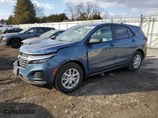 2024 Chevrolet Equinox LS with VIN 3GNAXHEG0RL337876, listed as a Copart auction lot 46995955 with 8,077 mi miles and Salvage Title. Bid and sale history available at carsss.com. Image 1.