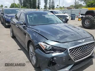 2021 Genesis G70 2.0T with VIN KMTG34LA8MU074008, listed as a Copart auction lot 62692345 with 33,204 mi miles and Salvage title. Bid and sale history available at DreamBid. Image 13.