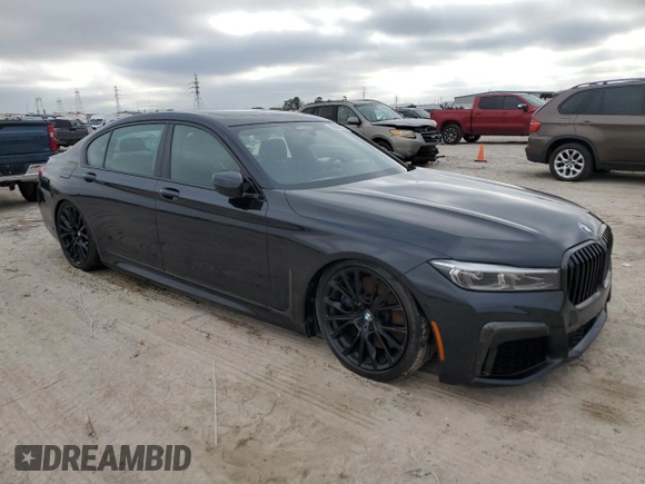 2022 BMW 7 Series 750i xDrive with VIN WBA7U2C08NCJ21887, listed as a Copart auction lot 86499504 with Not provided miles and Non repairable. Bid and sale history available at DreamBid. Image 4.