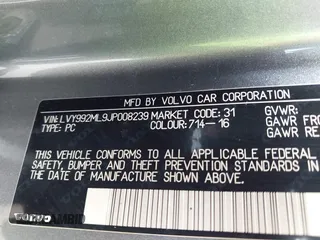 2018 Volvo S90 Inscription с VIN LVY992ML9JP008239, выставлен на аукционе IAAI как лот 42452758 с пробегом Не указан миль и . История ставок и продаж доступна на DreamBid. Изображение 9.