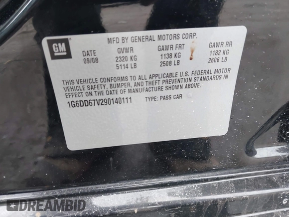 2009 Cadillac STS AWD z VIN 1G6DD67V290140111, wystawiony jako IAAI lot #41800236 z przebiegiem 81 913 mil mil oraz . Historia ofert i sprzedaży dostępna na DreamBid. Obrazek 9.
