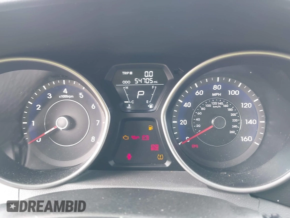 2013 Hyundai Elantra Limited with VIN 5NPDH4AE2DH191473, listed as a IAAI auction lot 41856481 with 54,705 mi miles and . Bid and sale history available at DreamBid. Image 7.