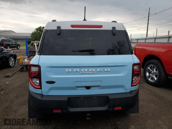2023 Ford Bronco Sport Heritage with VIN 3FMCR9G6XPRD69780, listed as a Copart auction lot 58560685 with 15,611 mi miles and Clean title. Bid and sale history available at DreamBid. Image 6.
