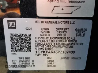 2023 Cadillac XT6 FWD Luxury z VIN 1GYKPAR45PZ187400, wystawiony jako Copart lot #54562335 z przebiegiem 16 953 mil mil oraz Szkoda całkowita • Salvage title. Historia ofert i sprzedaży dostępna na DreamBid. Obrazek 14.