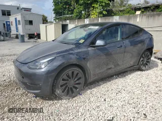 2023 Tesla Model Y Performance z VIN 7SAYGDEFXPF967443, wystawiony jako Copart lot #54328455 z przebiegiem 11 180 mil mil oraz Szkoda całkowita • Salvage title. Historia ofert i sprzedaży dostępna na DreamBid. Obrazek 1.