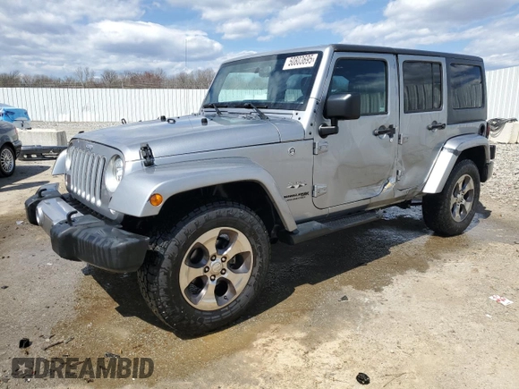 2018 Jeep Wrangler JK Unlimited Sahara with VIN 1C4HJWEG8JL921696, listed as a Copart auction lot 50803695 with 115,729 mi miles and Salvage Title. Bid and sale history available at carsss.com. Image 1.