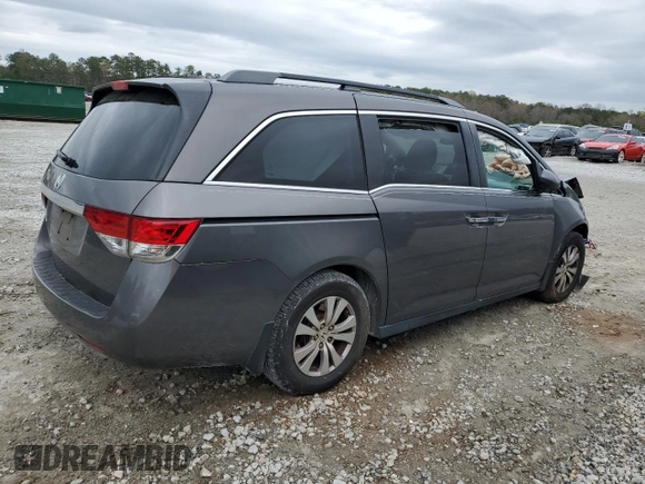 2016 Honda Odyssey EX-L with VIN 5FNRL5H60GB085888, listed as a Copart auction lot 50439075 with 167,129 mi miles and Salvage Title. Bid and sale history available at carsss.com. Image 3.