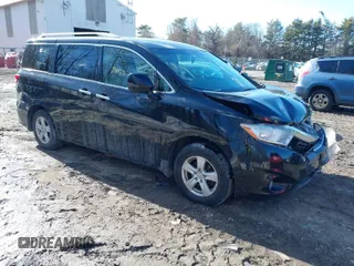 2015 Nissan Quest SV with VIN JN8AE2KP0F9133250, listed as a IAAI auction lot 41699136 with 179,151 mi miles. Bid and sale history available at carsss.com. Image 1.