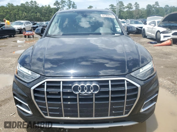 2021 Audi Q5 Premium Plus with VIN WA1BAAFY9M2081092, listed as a Copart auction lot 61368775 with 45,278 mi miles and Salvage title. Bid and sale history available at DreamBid. Image 5.