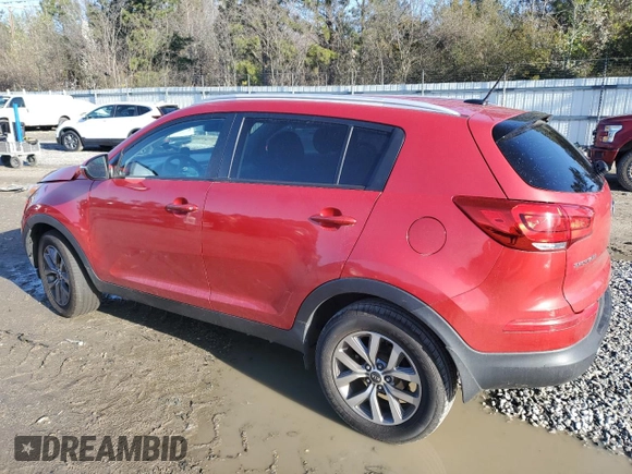 2015 Kia Sportage LX with VIN KNDPB3AC7F7760381, listed as a Copart auction lot 50136555 with 118,707 mi miles and Salvage Title. Bid and sale history available at carsss.com. Image 2.