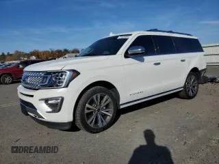 2020 Ford Expedition Max Platinum with VIN 1FMJK1MT2LEA78548, listed as a Copart auction lot 77628454 with 24,071 mi miles and Salvage title. Bid and sale history available at DreamBid. Image 1.
