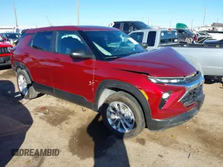 2024 Chevrolet TrailBlazer LS with VIN KL79MMSL3RB166344, listed as a IAAI auction lot 41466249 with 12,015 mi miles. Bid and sale history available at carsss.com. Image 1.