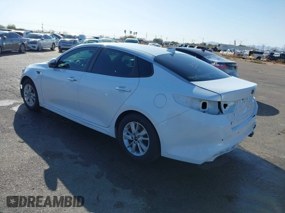 2018 Kia Optima LX with VIN 5XXGT4L32JG181735, listed as a IAAI auction lot 41699217 with 74,822 mi miles. Bid and sale history available at carsss.com. Image 3.