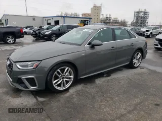 2023 Audi A4 S line Premium Plus with VIN WAUEAAF45PN002940, listed as a Copart auction lot 45710865 with 50,260 mi miles and Clean Title. Bid and sale history available at DreamBid. Image 1.