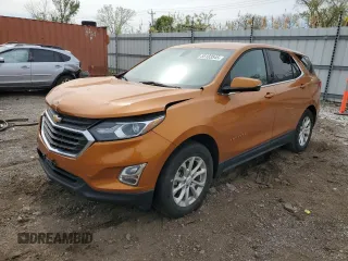 2018 Chevrolet Equinox LT z VIN 2GNAXJEV9J6281726, wystawiony jako Copart lot #55183545 z przebiegiem 66 351 mil mil oraz Szkoda całkowita • Salvage title. Historia ofert i sprzedaży dostępna na DreamBid. Obrazek 1.
