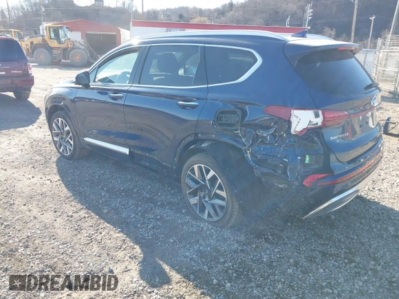 2021 Hyundai Santa Fe Calligraphy z VIN 5NMS5DAL4MH352689, wystawiony jako IAAI lot #41740911 z przebiegiem 15 589 mil mil oraz . Historia ofert i sprzedaży dostępna na DreamBid. Obrazek 3.